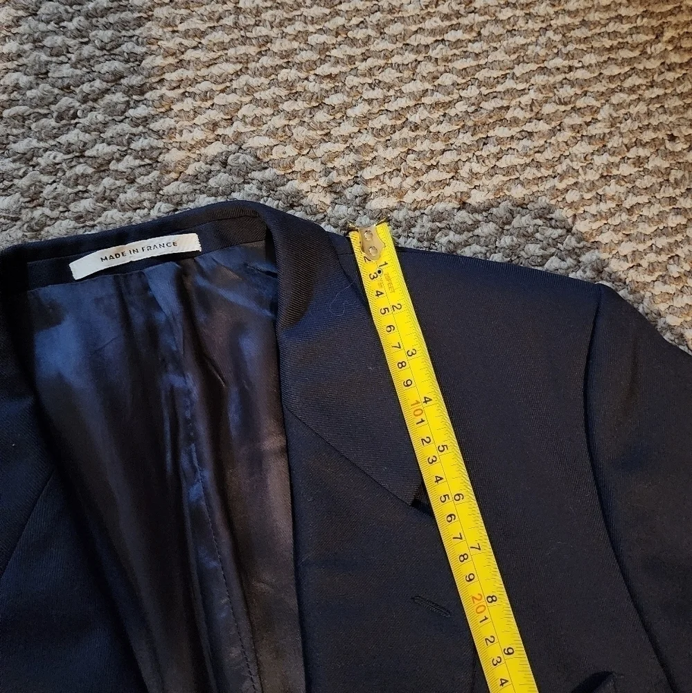 Yves Saint Laurent YSL Buttons Wool Navy Blue Blazer Men's Size 42L